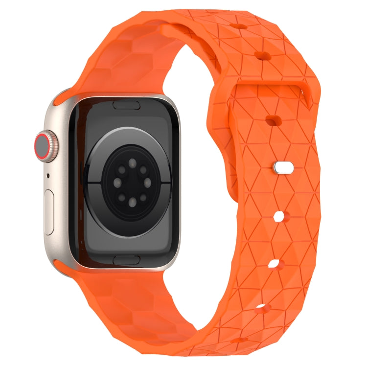 Football Texture Silicone Watch Band For Apple Watch Ultra 49mm(Orange) - Watch Bands by PMC Jewellery | Online Shopping South Africa | PMC Jewellery