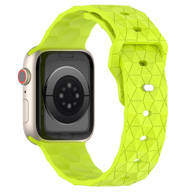 Football Texture Silicone Watch Band For Apple Watch Ultra 49mm(Limes Green) - Watch Bands by PMC Jewellery | Online Shopping South Africa | PMC Jewellery