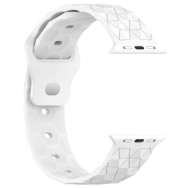 Football Texture Silicone Watch Band For Apple Watch 8 41mm(White) - Watch Bands by PMC Jewellery | Online Shopping South Africa | PMC Jewellery