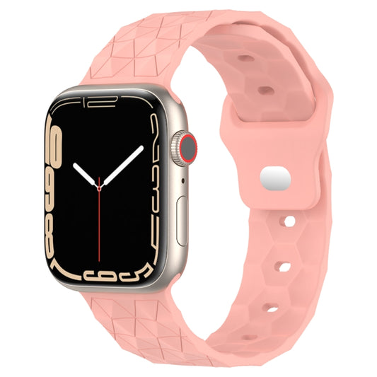 Football Texture Silicone Watch Band For Apple Watch 8 41mm(Pink) - Watch Bands by PMC Jewellery | Online Shopping South Africa | PMC Jewellery