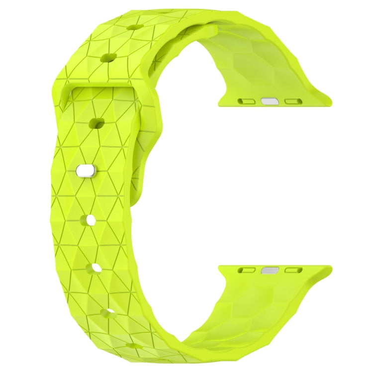 Football Texture Silicone Watch Band For Apple Watch 8 41mm(Limes Green) - Watch Bands by PMC Jewellery | Online Shopping South Africa | PMC Jewellery