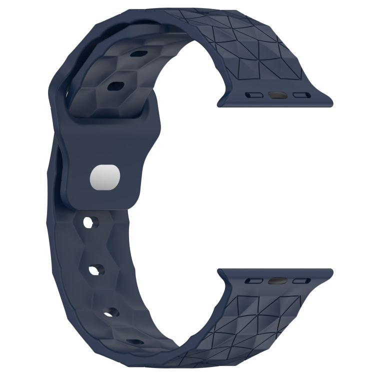 Football Texture Silicone Watch Band For Apple Watch 8 41mm(Midnight Blue) - Watch Bands by PMC Jewellery | Online Shopping South Africa | PMC Jewellery