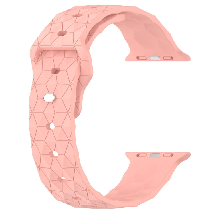 Football Texture Silicone Watch Band For Apple Watch 8 45mm(Pink) - Watch Bands by PMC Jewellery | Online Shopping South Africa | PMC Jewellery