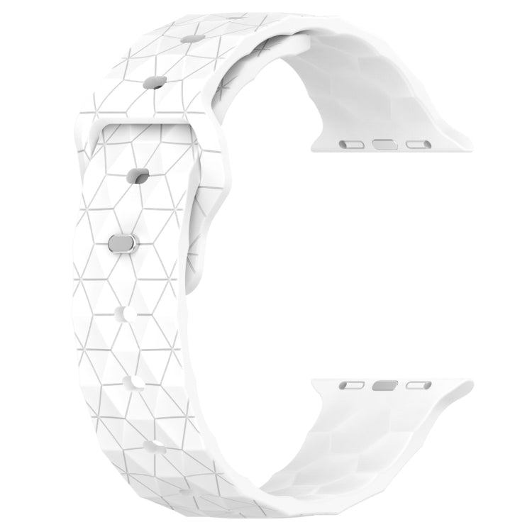 Football Texture Silicone Watch Band For Apple Watch 7 41mm(White) - Watch Bands by PMC Jewellery | Online Shopping South Africa | PMC Jewellery