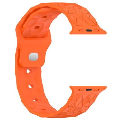 Football Texture Silicone Watch Band For Apple Watch 7 41mm(Orange) - Watch Bands by PMC Jewellery | Online Shopping South Africa | PMC Jewellery