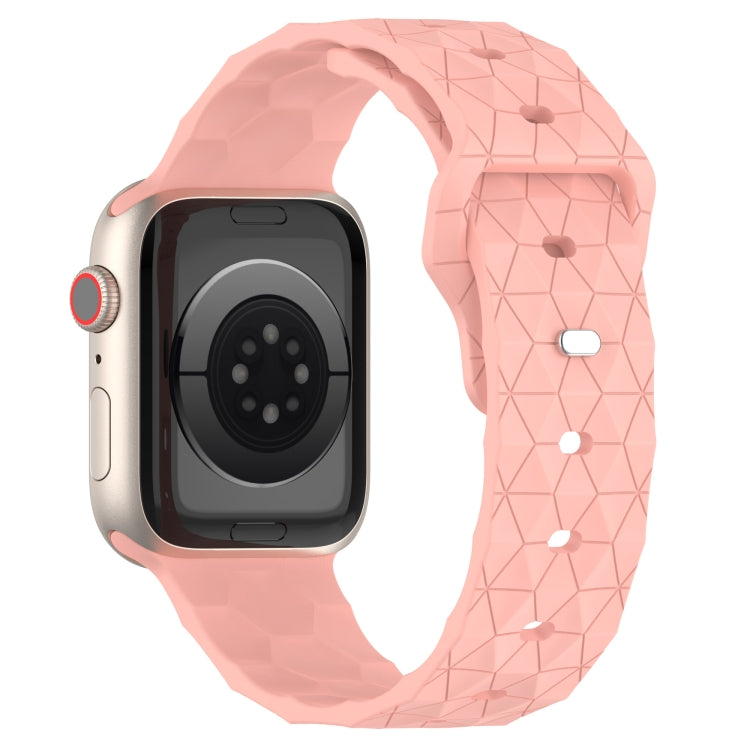 Football Texture Silicone Watch Band For Apple Watch 7 41mm(Pink) - Watch Bands by PMC Jewellery | Online Shopping South Africa | PMC Jewellery