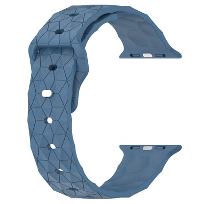 Football Texture Silicone Watch Band For Apple Watch 7 41mm(Blue) - Watch Bands by PMC Jewellery | Online Shopping South Africa | PMC Jewellery