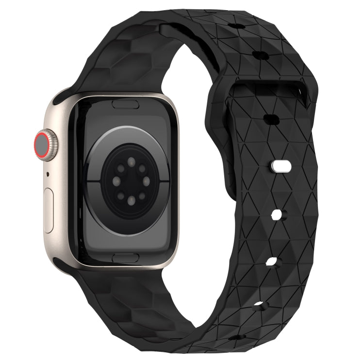 Football Texture Silicone Watch Band For Apple Watch 7 41mm(Black) - Watch Bands by PMC Jewellery | Online Shopping South Africa | PMC Jewellery