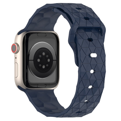 Football Texture Silicone Watch Band For Apple Watch 7 41mm(Midnight Blue) - Watch Bands by PMC Jewellery | Online Shopping South Africa | PMC Jewellery