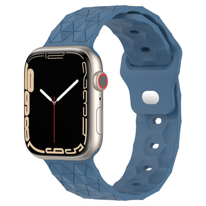 Football Texture Silicone Watch Band For Apple Watch 7 45mm(Blue) - Watch Bands by PMC Jewellery | Online Shopping South Africa | PMC Jewellery