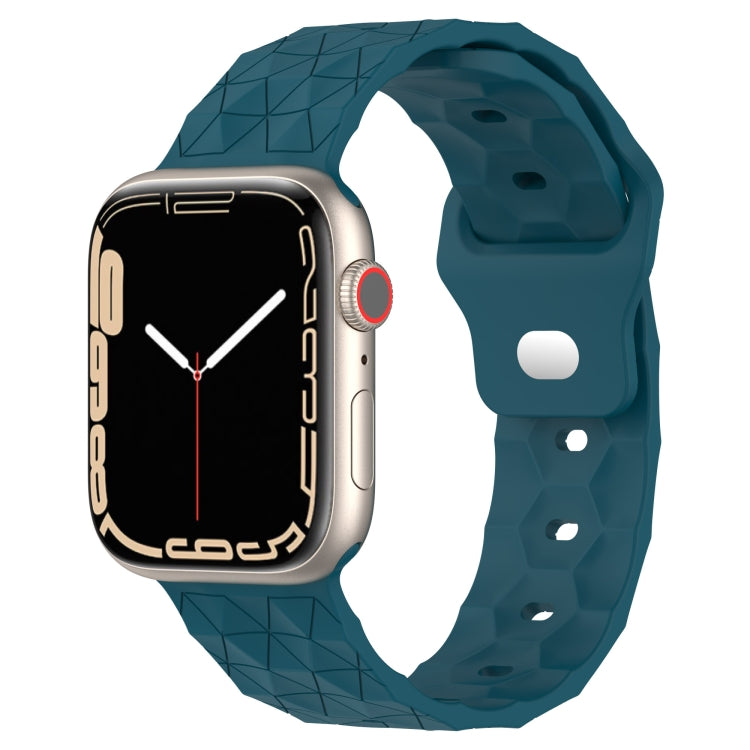 Football Texture Silicone Watch Band For Apple Watch SE 2022 44mm(Dark Blue) - Watch Bands by PMC Jewellery | Online Shopping South Africa | PMC Jewellery