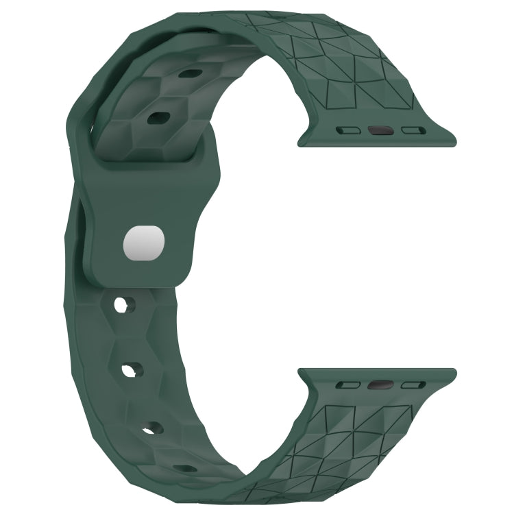 Football Texture Silicone Watch Band For Apple Watch SE 44mm(Pine Green) - Watch Bands by PMC Jewellery | Online Shopping South Africa | PMC Jewellery