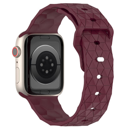 Football Texture Silicone Watch Band For Apple Watch 5 40mm(Wine Red) - Watch Bands by PMC Jewellery | Online Shopping South Africa | PMC Jewellery