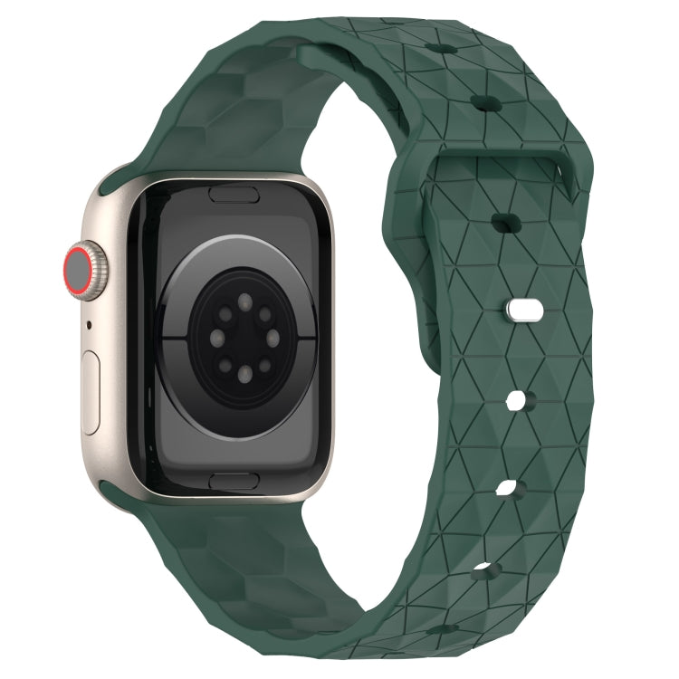 Football Texture Silicone Watch Band For Apple Watch 3 38mm(Pine Green) - Watch Bands by PMC Jewellery | Online Shopping South Africa | PMC Jewellery