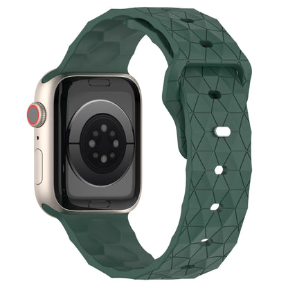 Football Texture Silicone Watch Band For Apple Watch 42mm(Pine Green) - Watch Bands by PMC Jewellery | Online Shopping South Africa | PMC Jewellery