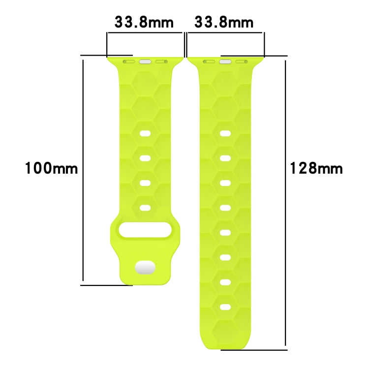 Football Texture Silicone Watch Band For Apple Watch 4 44mm(Pine Green) - Watch Bands by PMC Jewellery | Online Shopping South Africa | PMC Jewellery