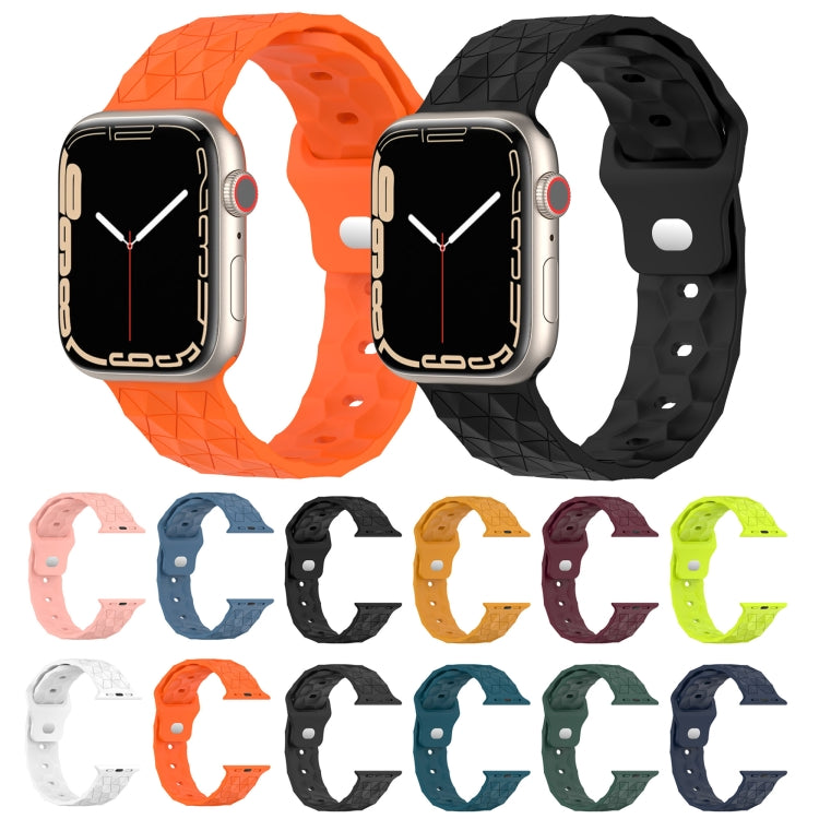 Football Texture Silicone Watch Band For Apple Watch 4 44mm(White) - Watch Bands by PMC Jewellery | Online Shopping South Africa | PMC Jewellery