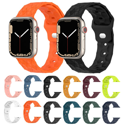 Football Texture Silicone Watch Band For Apple Watch 42mm(White) - Watch Bands by PMC Jewellery | Online Shopping South Africa | PMC Jewellery