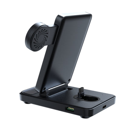 JOYROOM JR-WQS01 4 in 1 Wireless Charging Stand For Type-C Cellphone&Earphone / Samsung Watch Series(Black) - Wireless Charger by JOYROOM | Online Shopping South Africa | PMC Jewellery