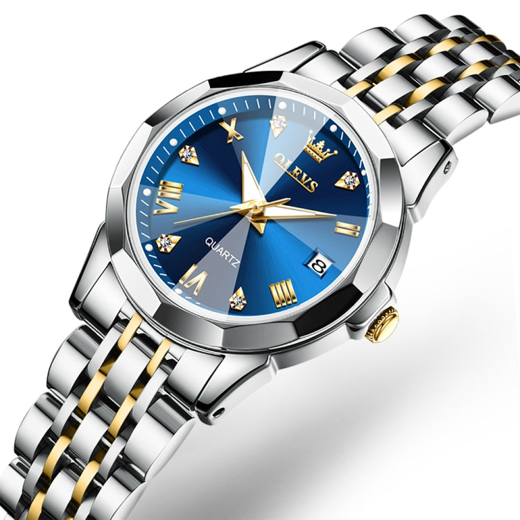OLEVS 9931 Women Butterfly Buckle Luminous Waterproof Quartz Watch(Blue) - Metal Strap Watches by OLEVS | Online Shopping South Africa | PMC Jewellery