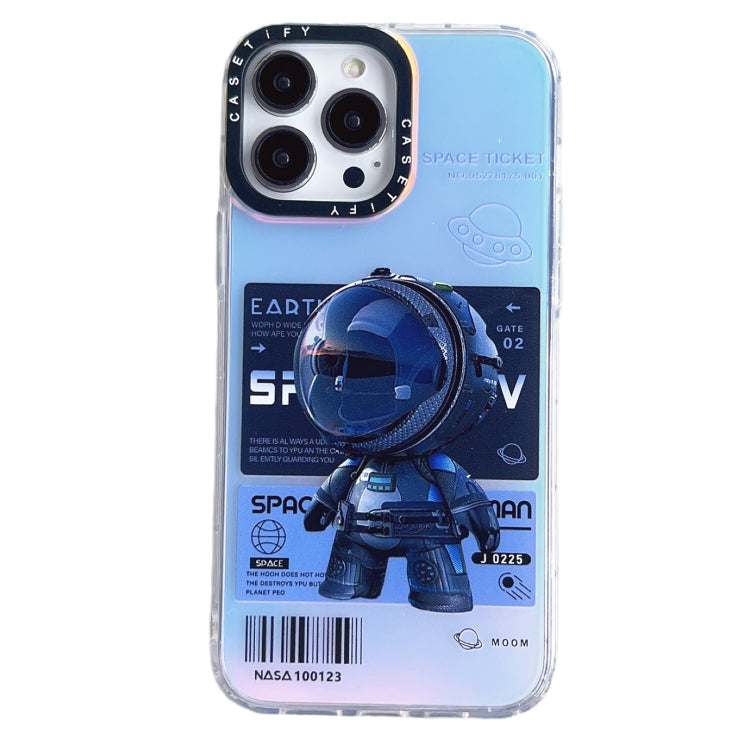 For iPhone 14 Pro Astronaut Pattern Shockproof PC Protective Phone Case(Black) - iPhone 14 Pro Cases by PMC Jewellery | Online Shopping South Africa | PMC Jewellery