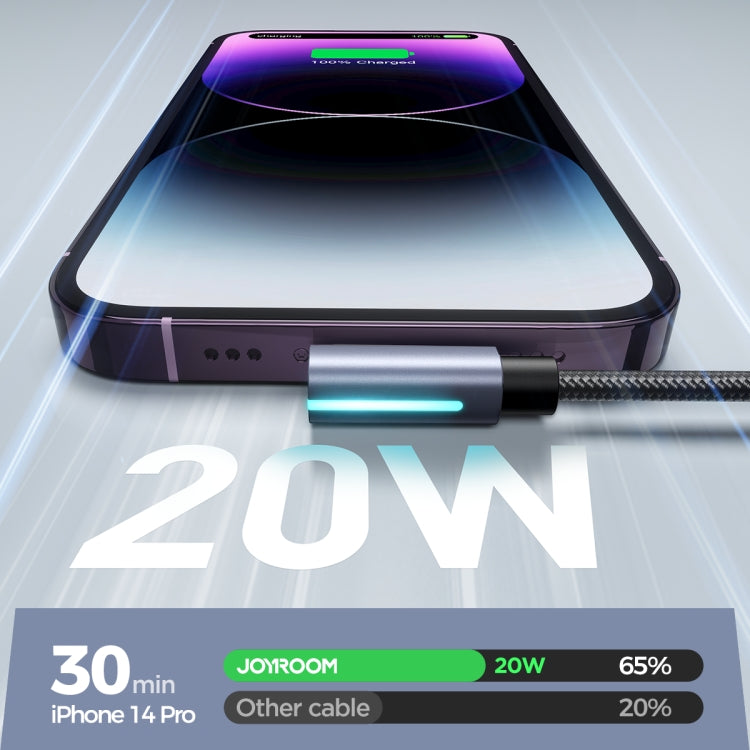 JOYROOM S-CL020A17 20W USB-C/Type-C to 8 Pin Elbow Fast Charging Data Cable, Length:1.2m(Blue) - 2 in 1 Cable by JOYROOM | Online Shopping South Africa | PMC Jewellery