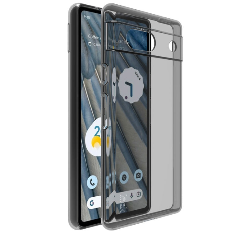 For Google Pixel 7a IMAK UX-5 Series Transparent Shockproof TPU Protective Phone Case(Transparent Black) - Google Cases by imak | Online Shopping South Africa | PMC Jewellery