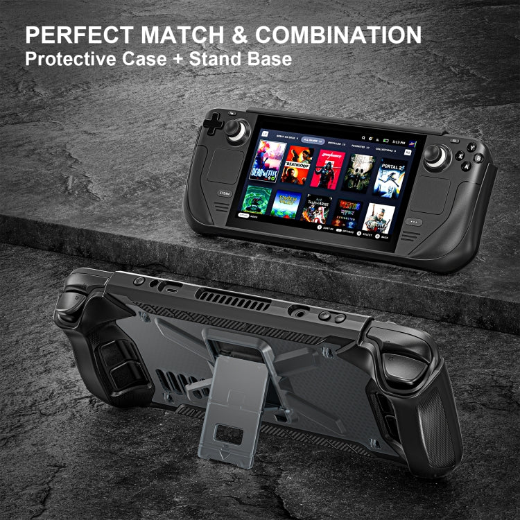 For Steam Deck Shockproof Game Console Case with Holder & Shoulder Strap(Black) - Accessories by PMC Jewellery | Online Shopping South Africa | PMC Jewellery