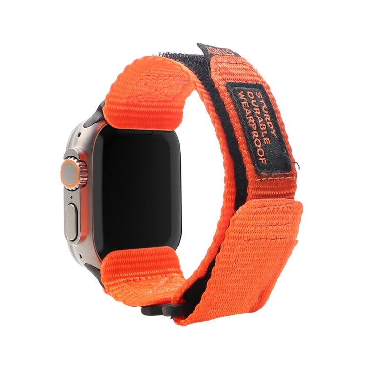 Nylon Two Section Watch Band For Apple Watch 7 41mm(Orange) - Watch Bands by PMC Jewellery | Online Shopping South Africa | PMC Jewellery