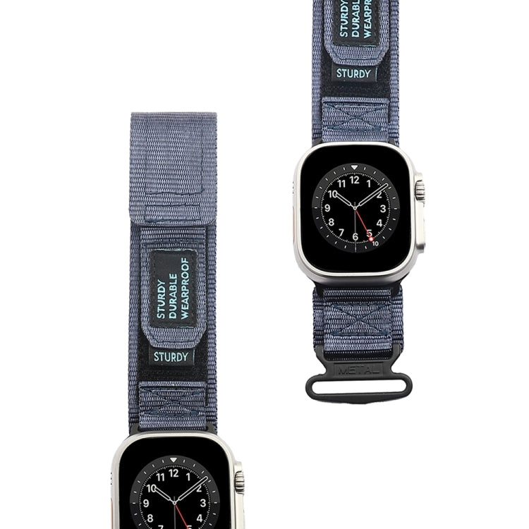 Nylon Two Section Watch Band For Apple Watch 6 40mm(Blue) - Watch Bands by PMC Jewellery | Online Shopping South Africa | PMC Jewellery