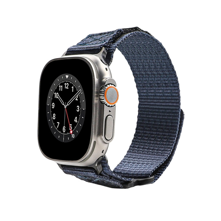 Nylon Two Section Watch Band For Apple Watch 5 44mm(Blue) - Watch Bands by PMC Jewellery | Online Shopping South Africa | PMC Jewellery