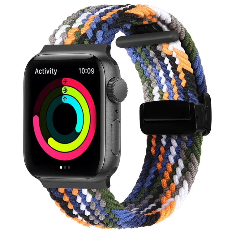 Magnetic Fold Clasp Woven Watch Band For Apple Watch 6 40mm(Denim Color) - Watch Bands by PMC Jewellery | Online Shopping South Africa | PMC Jewellery