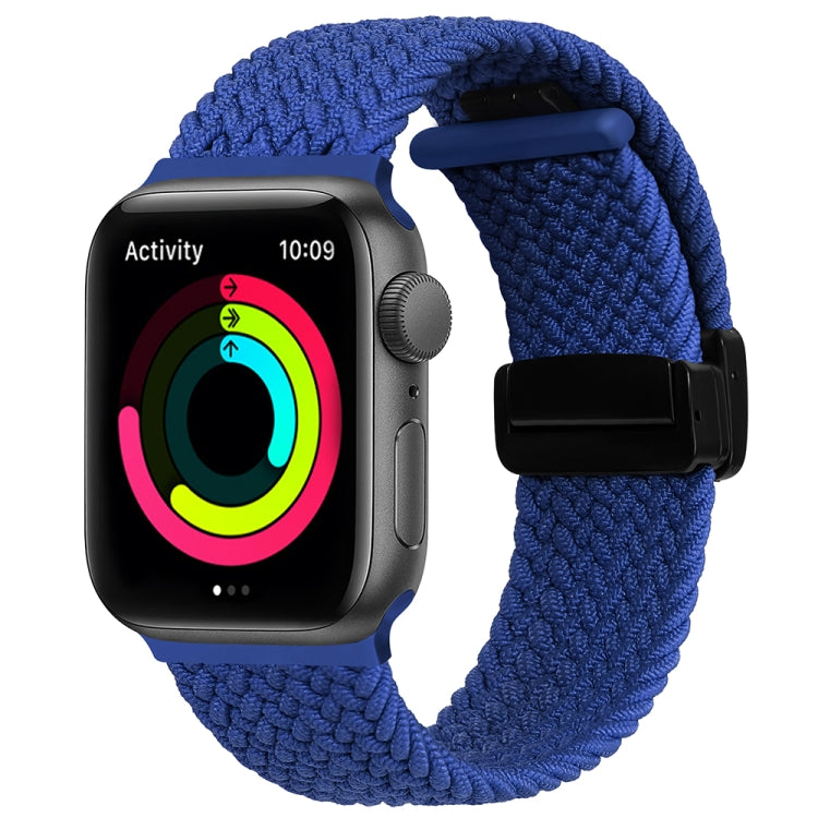 Magnetic Fold Clasp Woven Watch Band For Apple Watch 2 42mm(Blue) - Watch Bands by PMC Jewellery | Online Shopping South Africa | PMC Jewellery