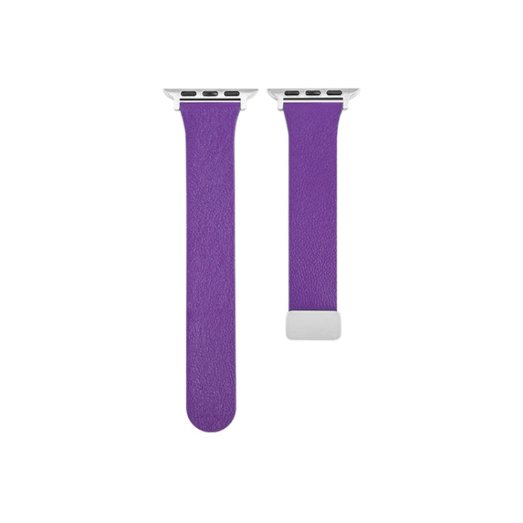 Sheepskin Texture Magnetic Folding Buckle Watch Band For Apple Watch 5 44mm(Purple) - Watch Bands by PMC Jewellery | Online Shopping South Africa | PMC Jewellery