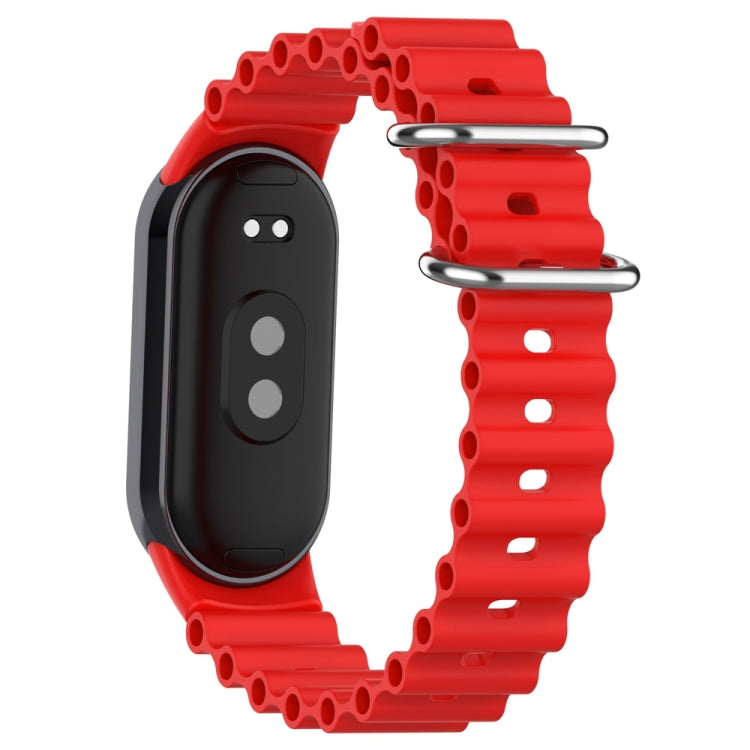 For Xiaomi Mi Band 8 Ocean Silicone Watch Band(Red) - Watch Bands by PMC Jewellery | Online Shopping South Africa | PMC Jewellery