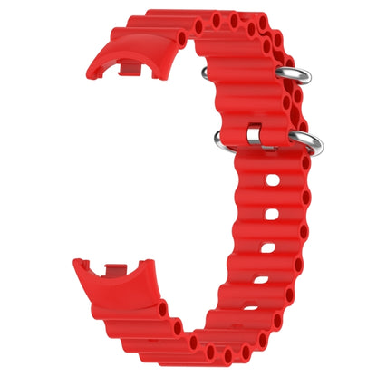 For Xiaomi Mi Band 8 Ocean Silicone Watch Band(Red) - Watch Bands by PMC Jewellery | Online Shopping South Africa | PMC Jewellery