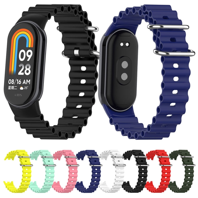 For Xiaomi Mi Band 8 Ocean Silicone Watch Band(Blue) - Watch Bands by PMC Jewellery | Online Shopping South Africa | PMC Jewellery