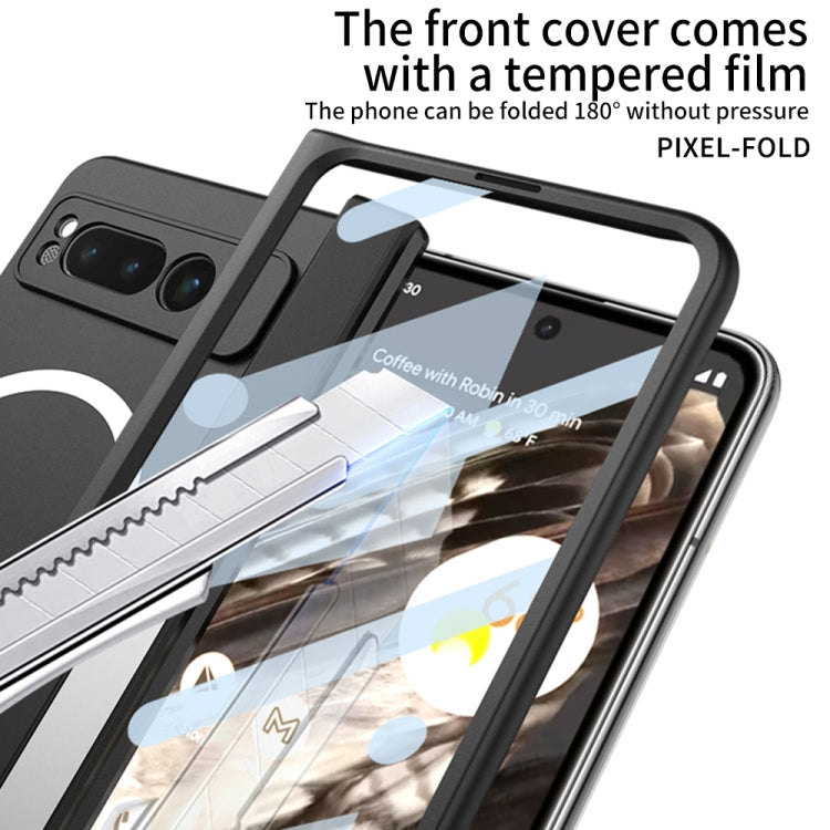 For Google Pixel Fold GKK Integrated Magsafe Fold Hinge Full Coverage Phone Case with Holder(Black) - Google Cases by GKK | Online Shopping South Africa | PMC Jewellery