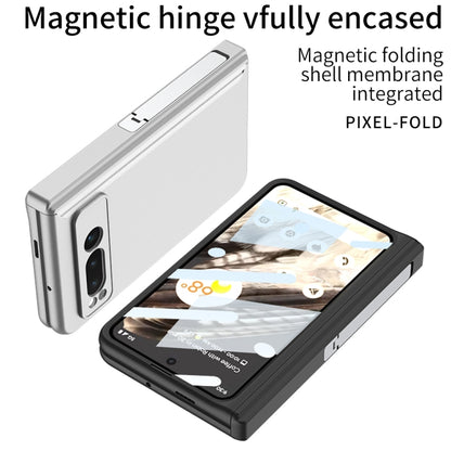 For Google Pixel Fold GKK Integrated Fold Hinge Full Coverage Phone Case with Holder(White) - Google Cases by GKK | Online Shopping South Africa | PMC Jewellery