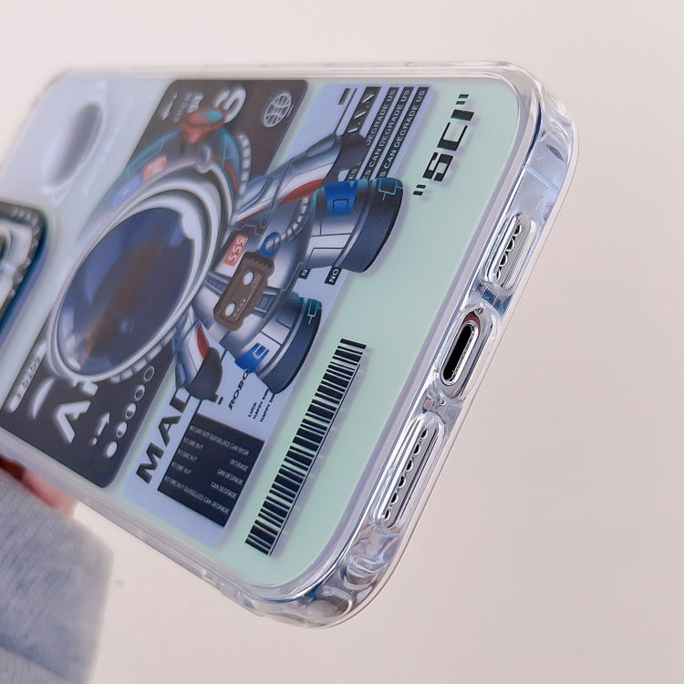 For iPhone 14 Plus Mechanical Astronaut Pattern TPU Phone Case(Blue) - iPhone 14 Plus Cases by PMC Jewellery | Online Shopping South Africa | PMC Jewellery