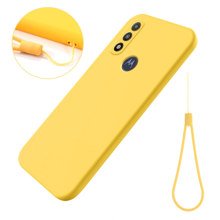 For Motorola G Pure 4G Pure Color Liquid Silicone Shockproof Phone Case(Yellow) - Motorola Cases by PMC Jewellery | Online Shopping South Africa | PMC Jewellery