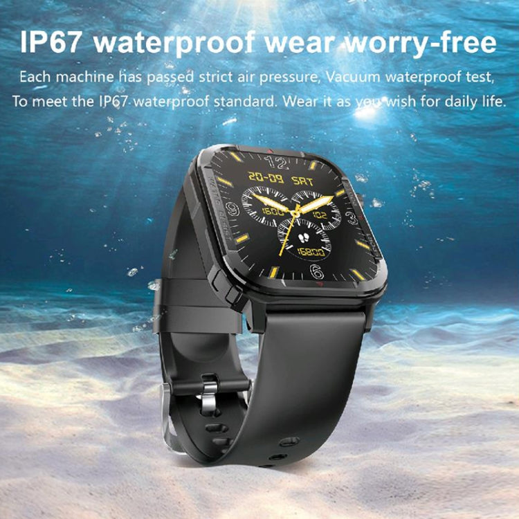 G96 1.85 inch HD Square Screen Rugged Smart Watch Support Bluetooth Calling/Heart Rate Monitoring/Blood Oxygen Monitoring(Black) - Smart Watches by PMC Jewellery | Online Shopping South Africa | PMC Jewellery