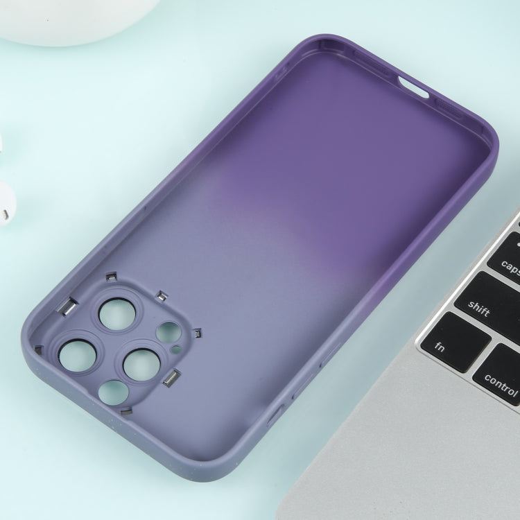 For iPhone 14 Pro Max Gradient Starry Silicone Phone Case with Lens Film(Grey Purple) - iPhone 14 Pro Max Cases by PMC Jewellery | Online Shopping South Africa | PMC Jewellery