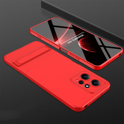 For Xiaomi Redmi Note 12 4G GKK Three Stage Splicing Full Coverage PC Phone Case with Stand(Red) - Note 12 Cases by GKK | Online Shopping South Africa | PMC Jewellery