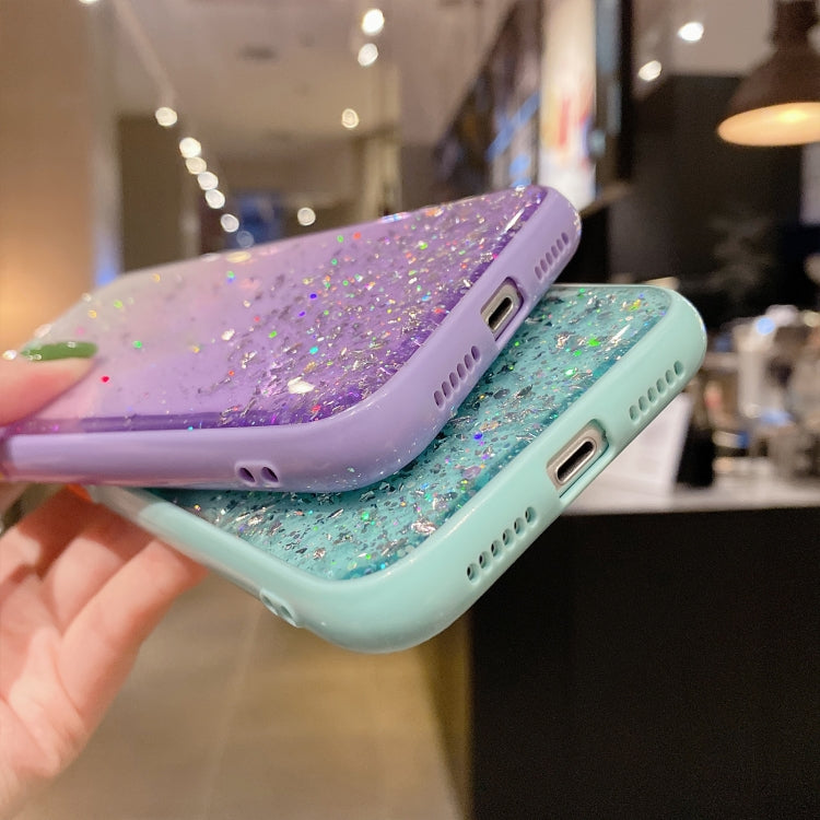 For iPhone 14 Starry Gradient Glitter Powder TPU Phone Case(Purple) - iPhone 14 Cases by PMC Jewellery | Online Shopping South Africa | PMC Jewellery