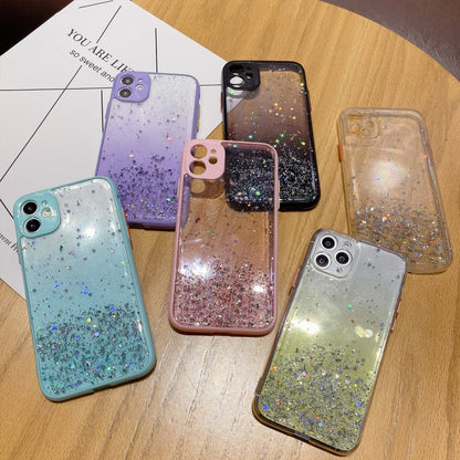 For iPhone 14 Starry Gradient Glitter Powder TPU Phone Case(Purple) - iPhone 14 Cases by PMC Jewellery | Online Shopping South Africa | PMC Jewellery