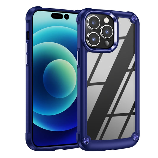 For iPhone 15 Pro Max TPU + PC Lens Protection Phone Case(Blue) - iPhone 15 Pro Max Cases by PMC Jewellery | Online Shopping South Africa | PMC Jewellery