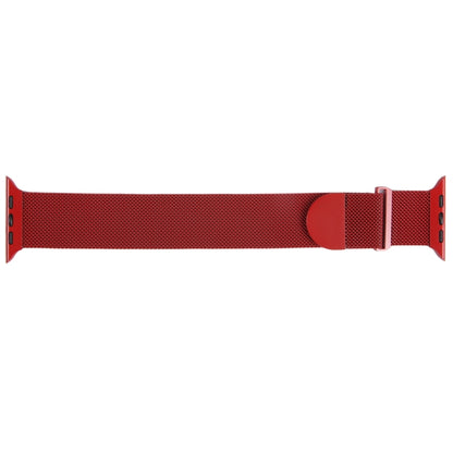 For Apple Watch Ultra 49mm Milanese Metal Magnetic Watch Band(Red) - Watch Bands by PMC Jewellery | Online Shopping South Africa | PMC Jewellery