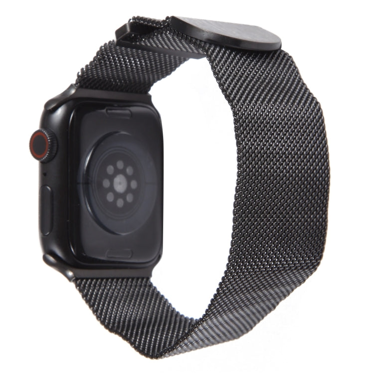 For Apple Watch Ultra 49mm Milanese Metal Magnetic Watch Band(Black) - Watch Bands by PMC Jewellery | Online Shopping South Africa | PMC Jewellery