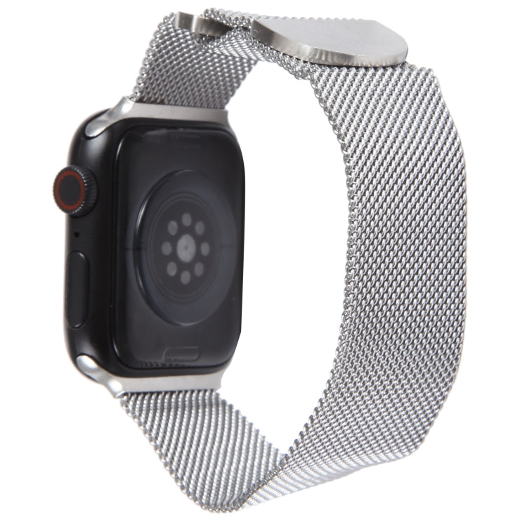 For Apple Watch 8 41mm Milanese Metal Magnetic Watch Band(Silver) - Watch Bands by PMC Jewellery | Online Shopping South Africa | PMC Jewellery